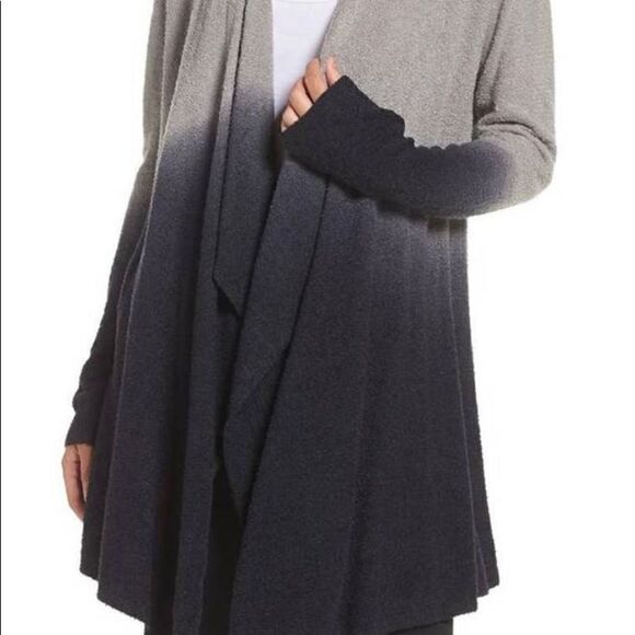 Barefoot dreams cozy cardigan grey ombré S/m - Picture 1 of 3
